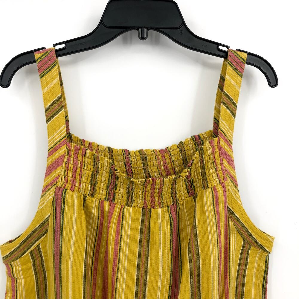PRANA Women's Little Palm Cami Tank Top Large Yellow Leapfrog Stripe NWT - Picture 6 of 12